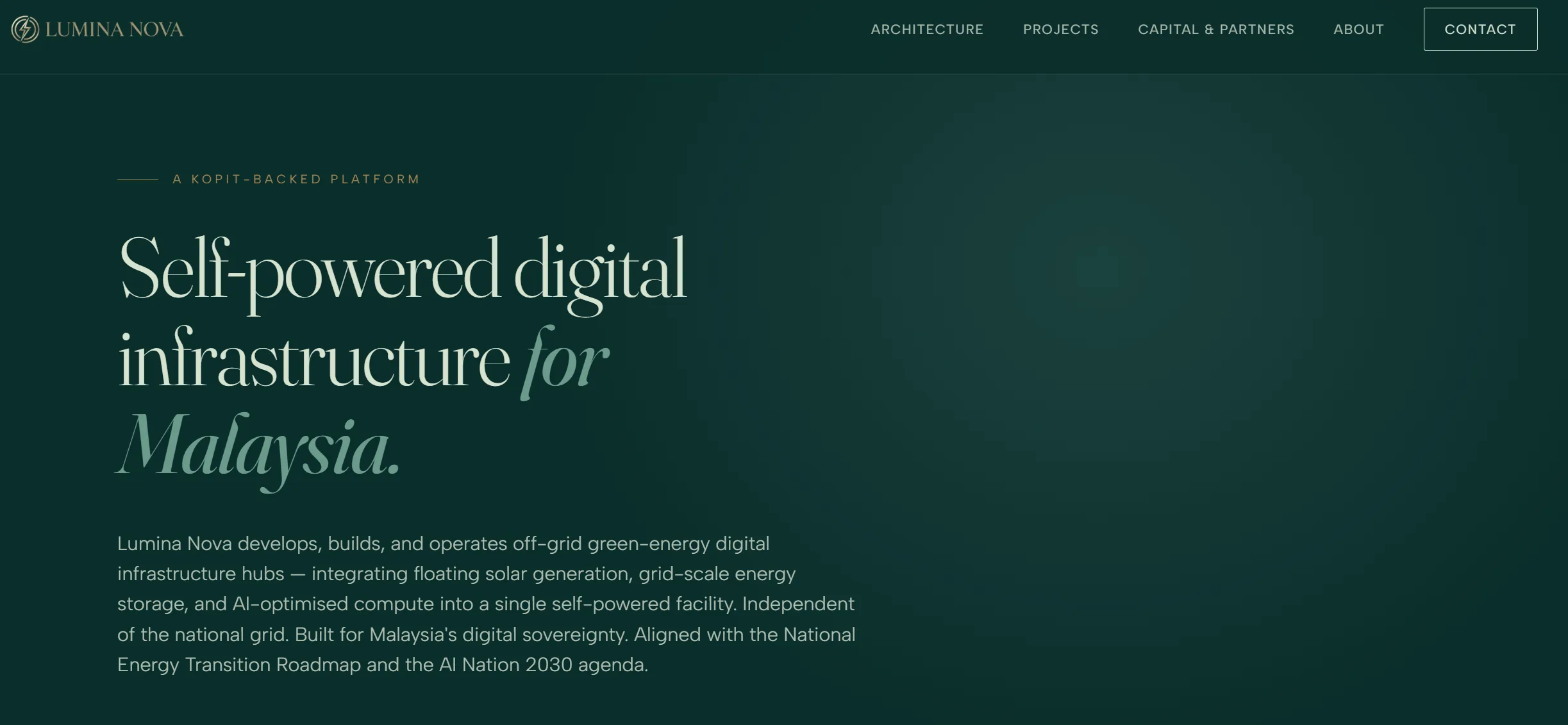Lumina Energy Website Platform